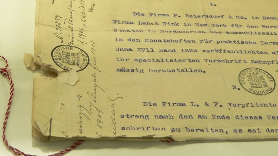 Contract with Lehn & Fink from 1893